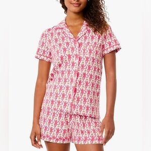 Pink Monkey Pajama Set